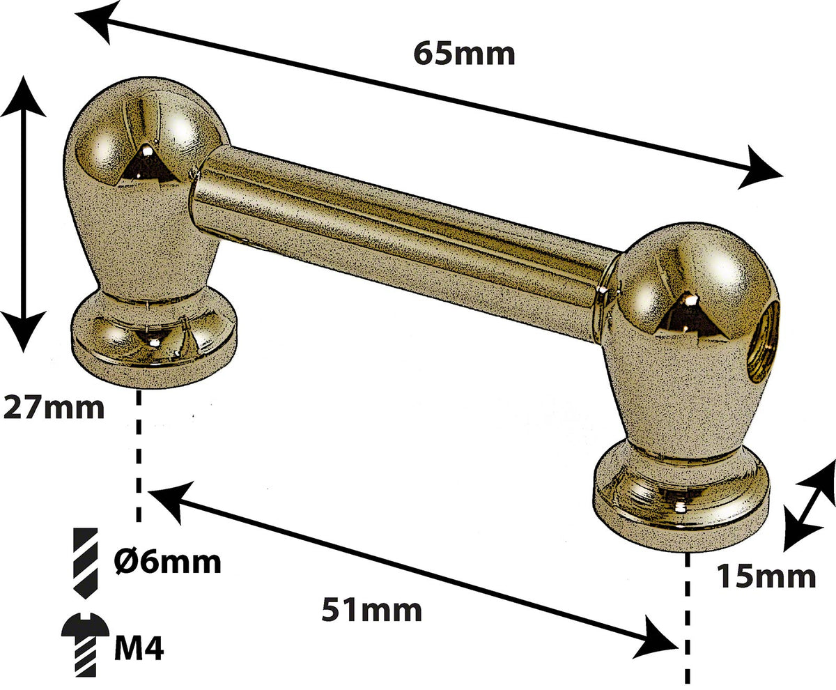 Coquille Tube - 51mm - Dorée - Mono Tirant (X1)