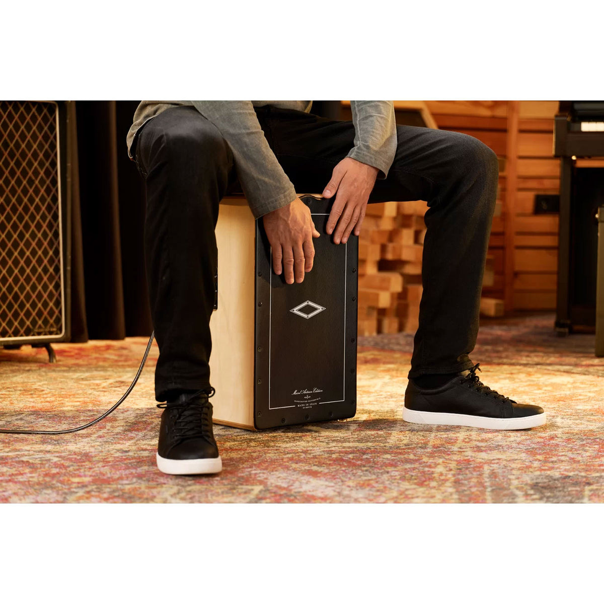 Paesldob - Cajon PRE-amplifie Artisan Olive Burst - Reconditionné