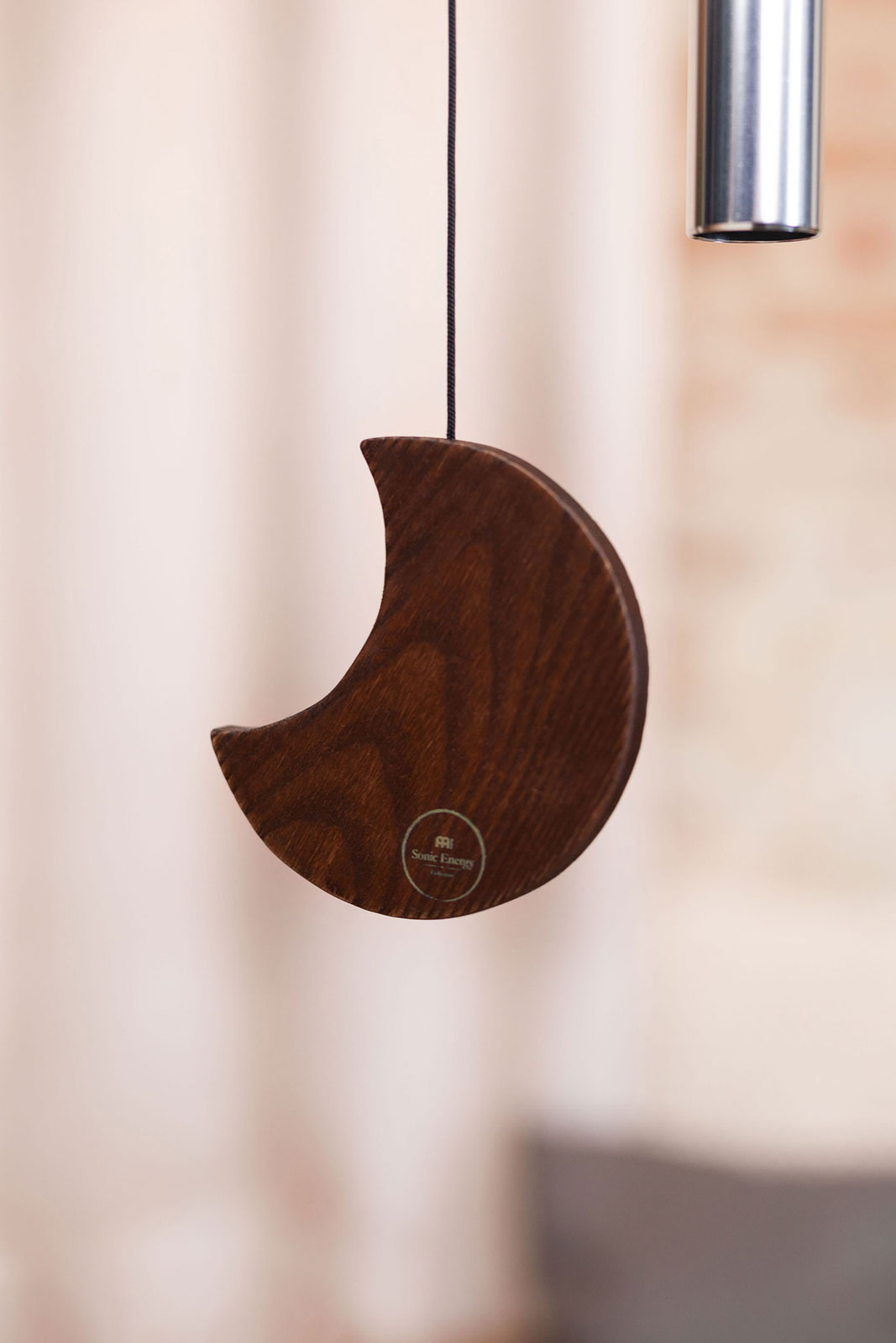 Chimes Sonic Energy Moon 35" Argent