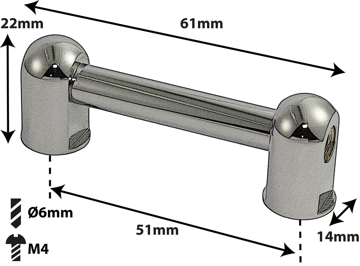 TL2D51 - Coquille Tube - 51mm - Double Tirant (X1)