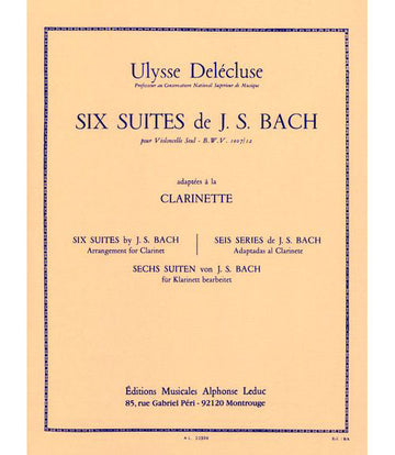 Bach J.S. - 6 Suites Pour Violoncelle BWV 1007/12 - Clarinette
