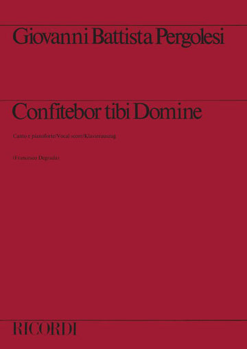 Pergolesi G.B. - Confitebor Tibi Domine - Chant et Piano