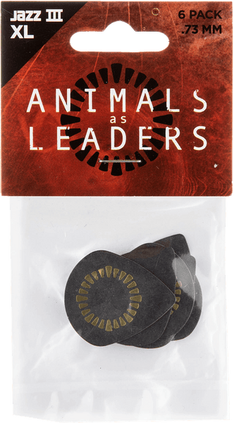 Dunlop 6 x 0,73mm Animal As Leaders Tortex Jazz III XL Noir