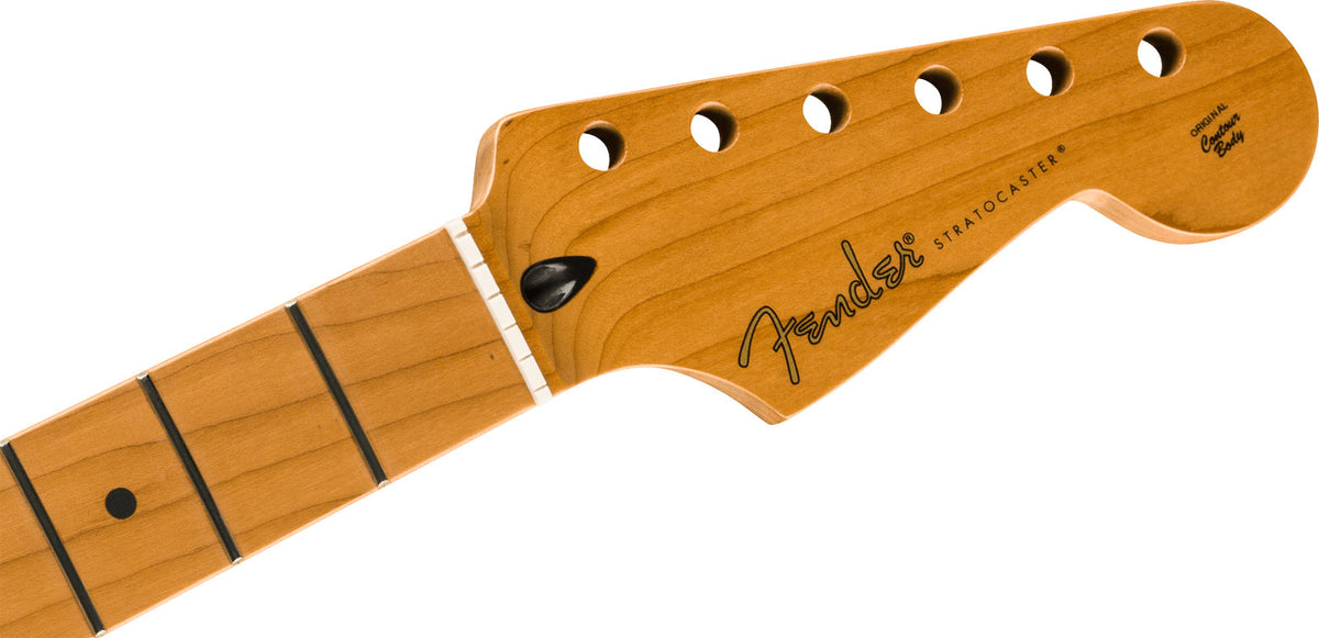 Satin Roasted Maple Fat Strat Neck, 22 Medium Jumbo , 9.5, Maple, U Shape