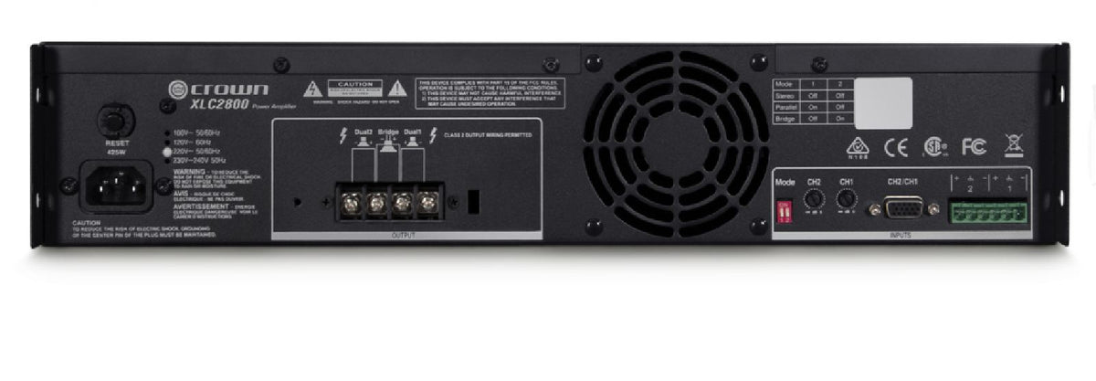 XLC2800 - Amplificateur Cinma 2 X 800W / 4 Ohms