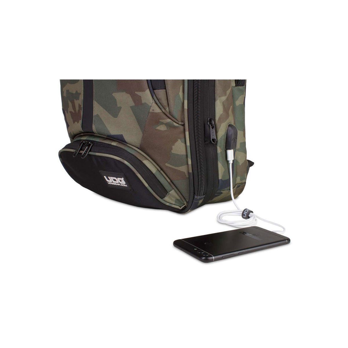 U 9108 BC-or - Ultimate Backpack Slim Black Camo Orange Inside