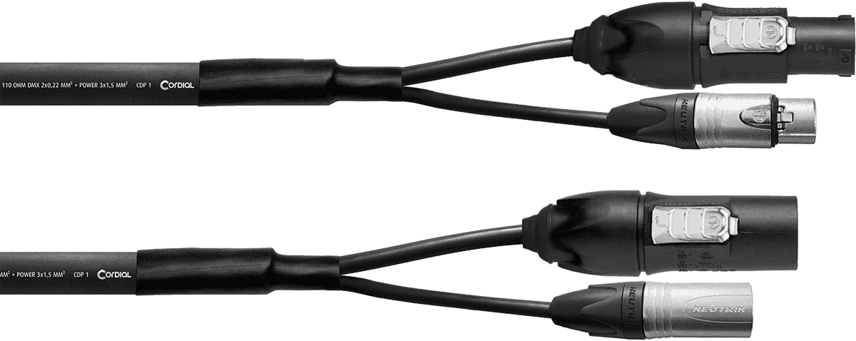 Câble Hybride XLR 5 Points + Powercon 2,5 Mm True1 - 5M