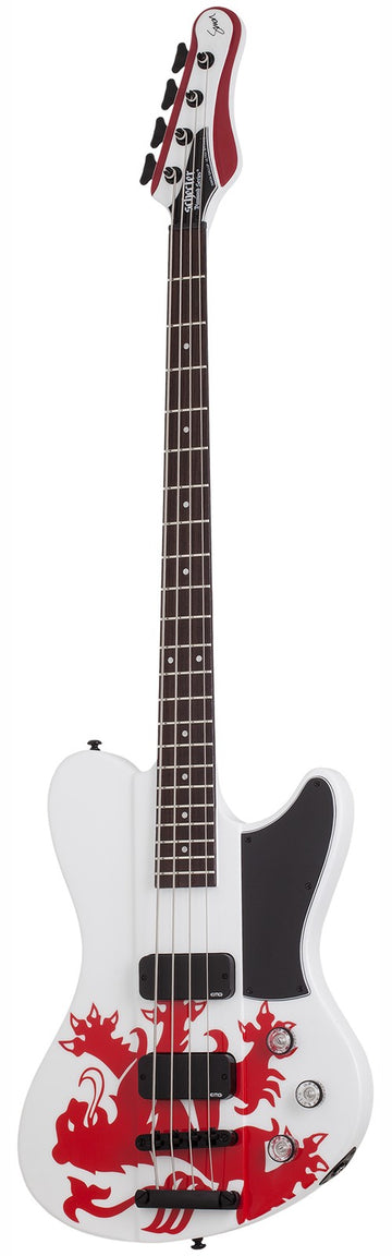 Ultra Spitfire Signature Simon Gallup Gloss White with Red Lion