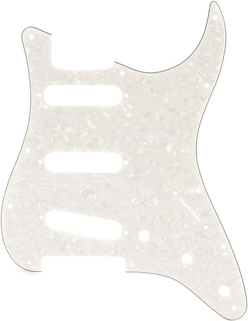 Pickguard Strat SSS White Pearl