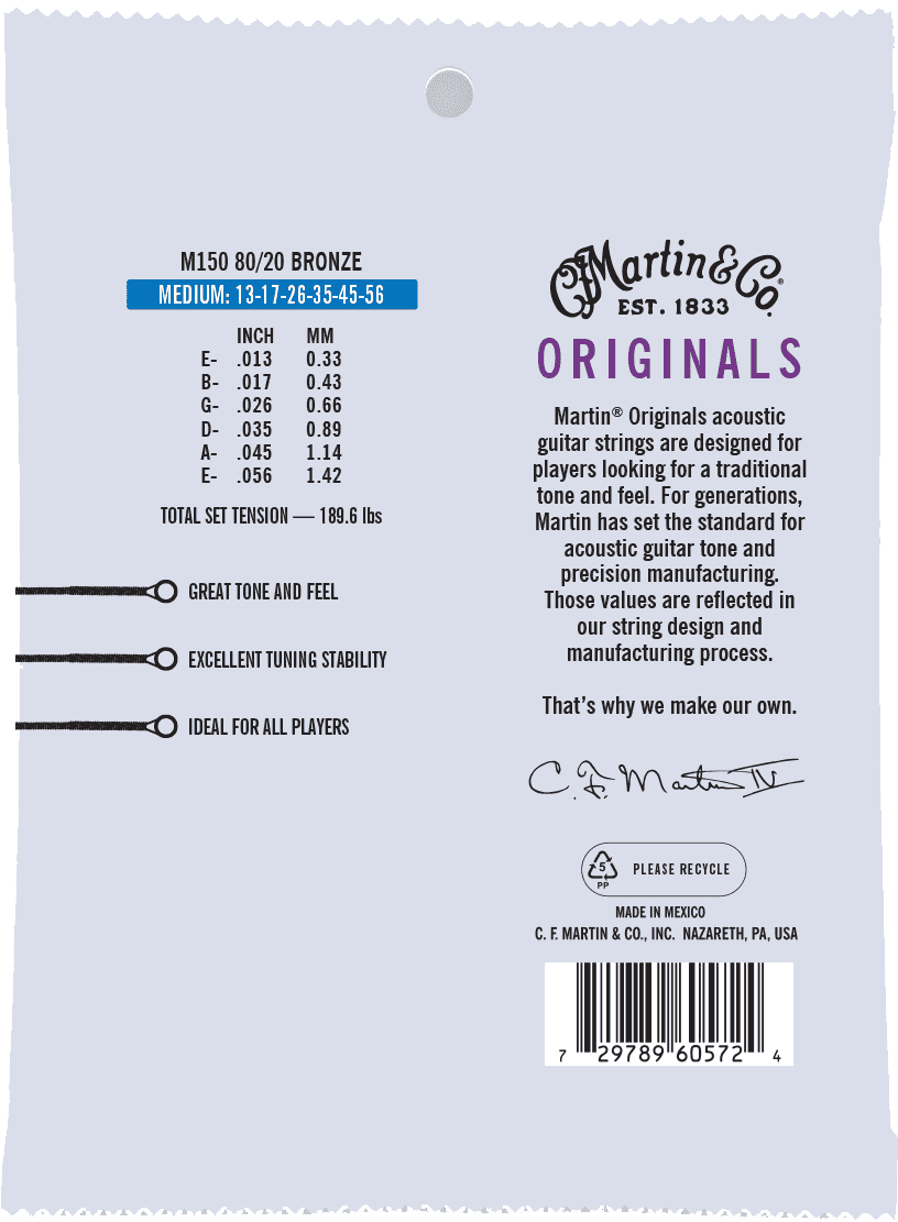 M150 Originals 80/20 Bronze Medium 13-56