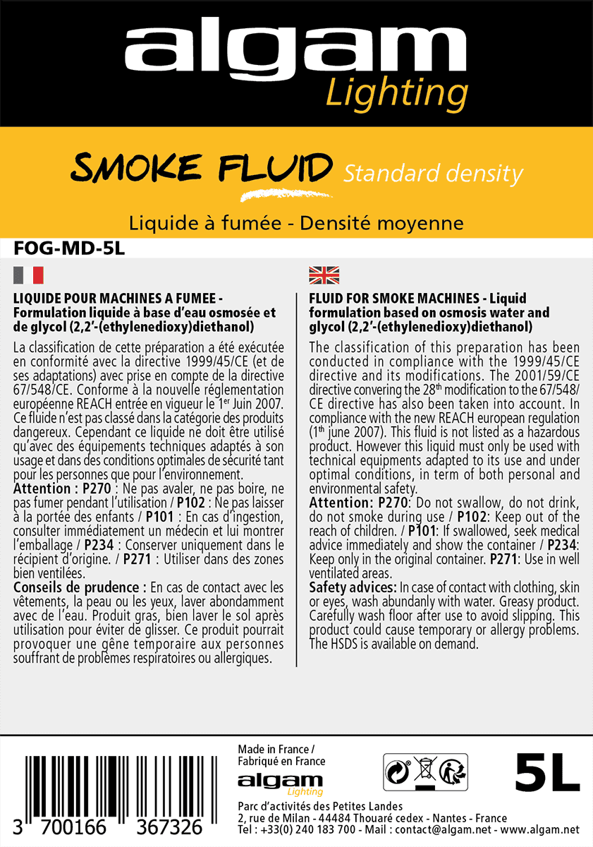 Liquide à Fumée Moyenne Densité 5L