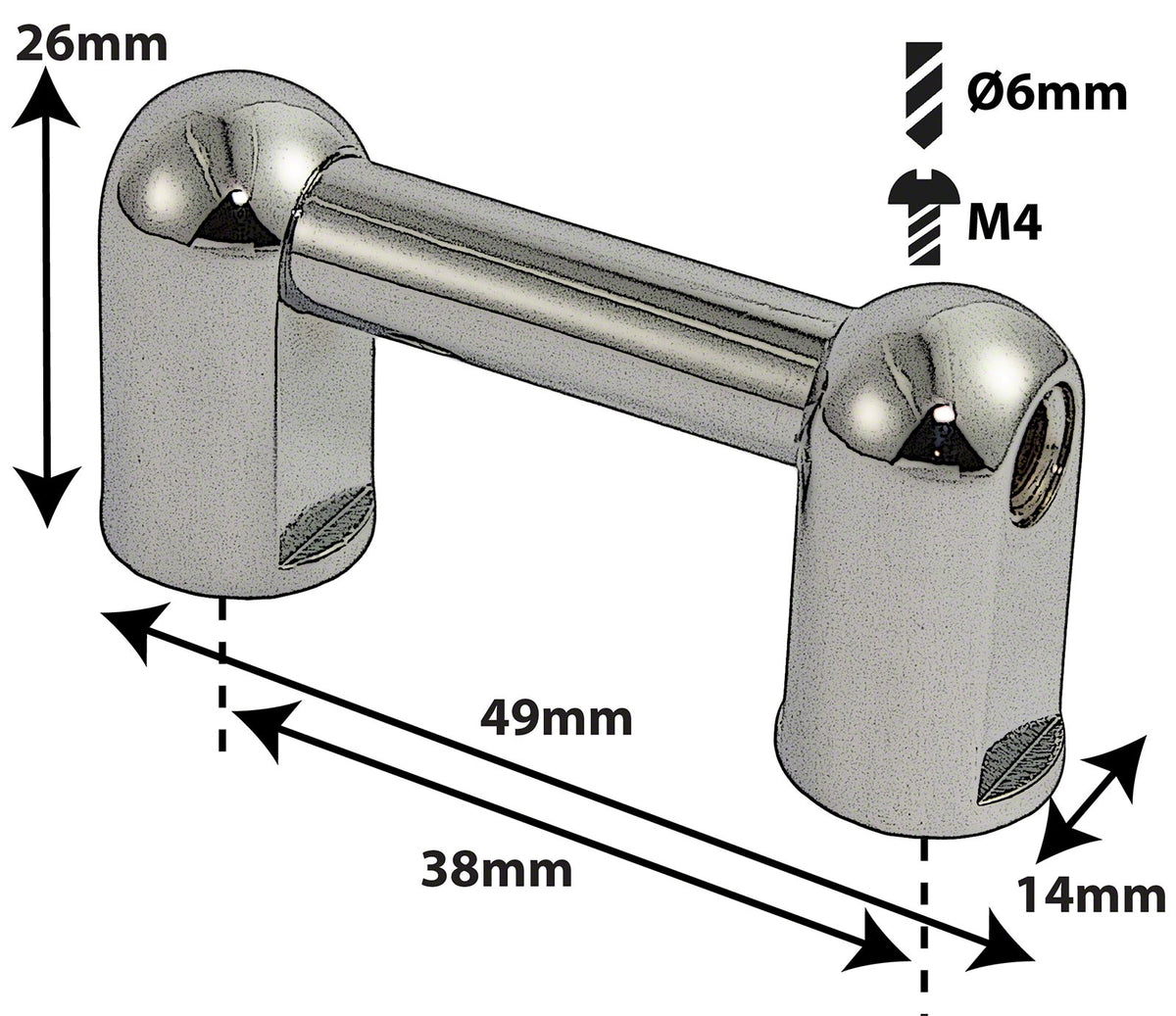 Coquille Tube Grosse Caisse - 38mm - Mono Tirant (X1)