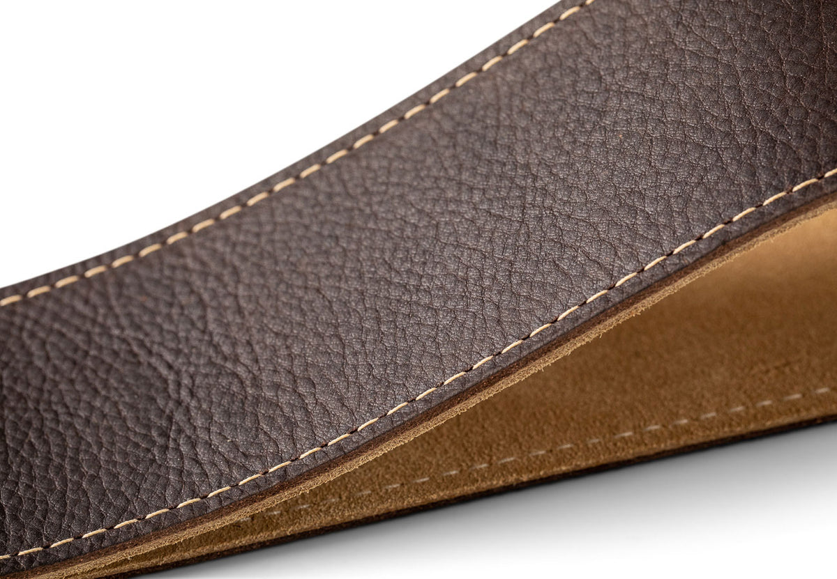 4101-25 Strap Chocolate Brown Leather Suede Back 2.5"