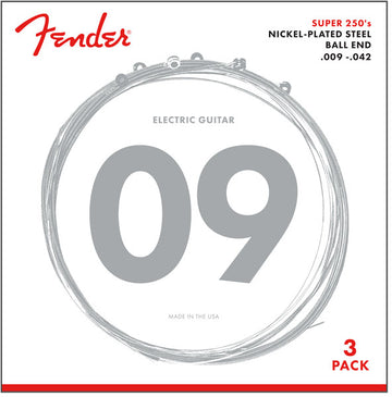Super 250 Nickel Plated Steel 9-42 Pack de 3