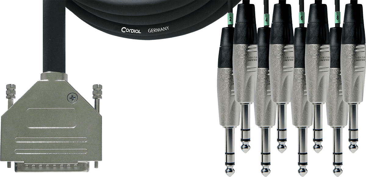 Câble Interface SUB-d/8 Jack Stéréo 5 M