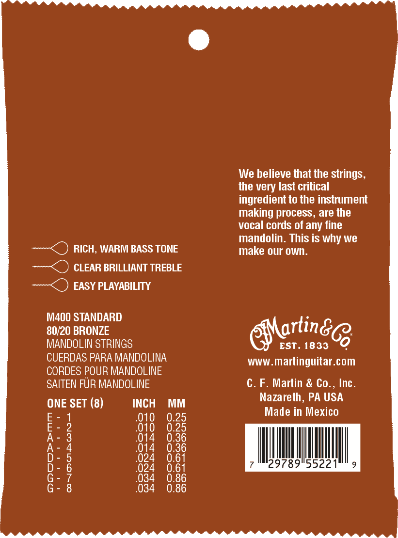 Mandoline 80/20 Bronze Light