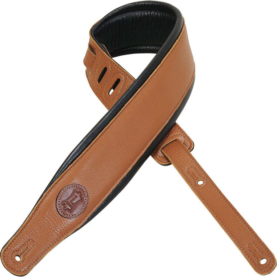 6,4 Cm Logo  Cuir Pleine Fleur Tan