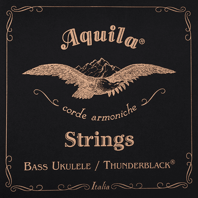 Aquila Thunderblack Jeu Ukulélé Basse EADG