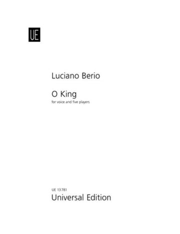 Berio - O King - Mezzo Soprano Flute Clarinette Violon Violoncelle Et Piano