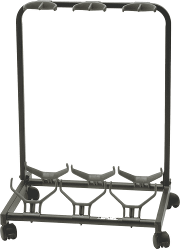 GS430 Stand pour 3 Guitares avec Roulettes Noir