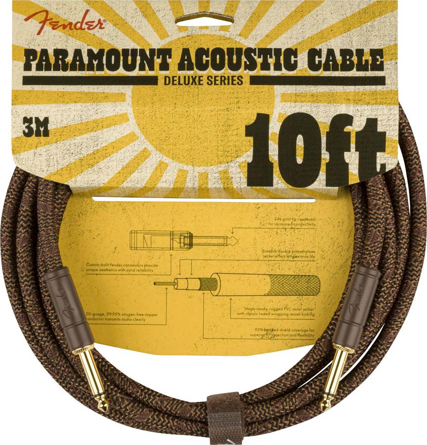 3m Paramount Acoustic Instrument Cable Brown