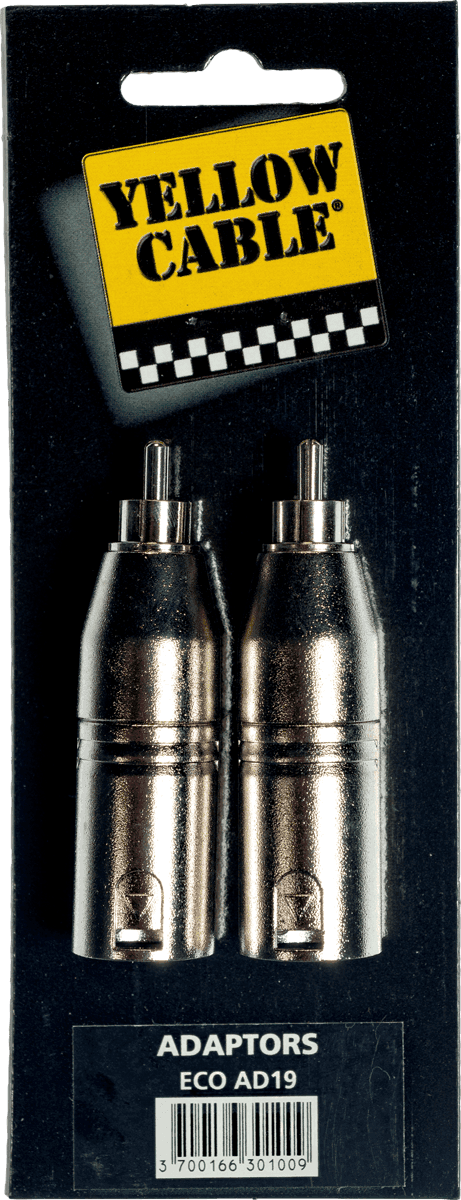 Adaptateur RCA Male XLR Male - Lot de 2