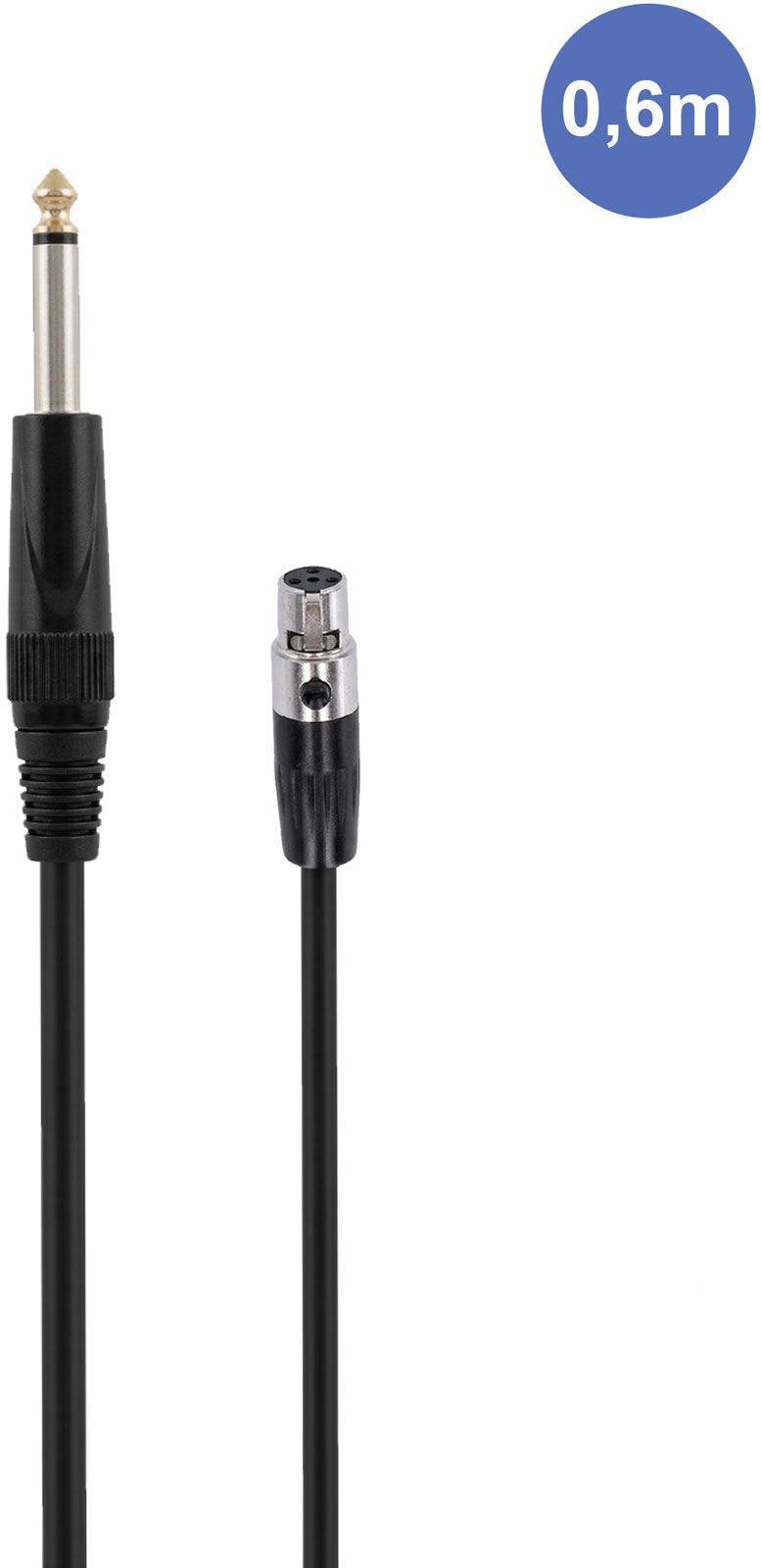 AUDIOCAB 452 Jack vers Mini XLR 4 broches (Shure) 6cm