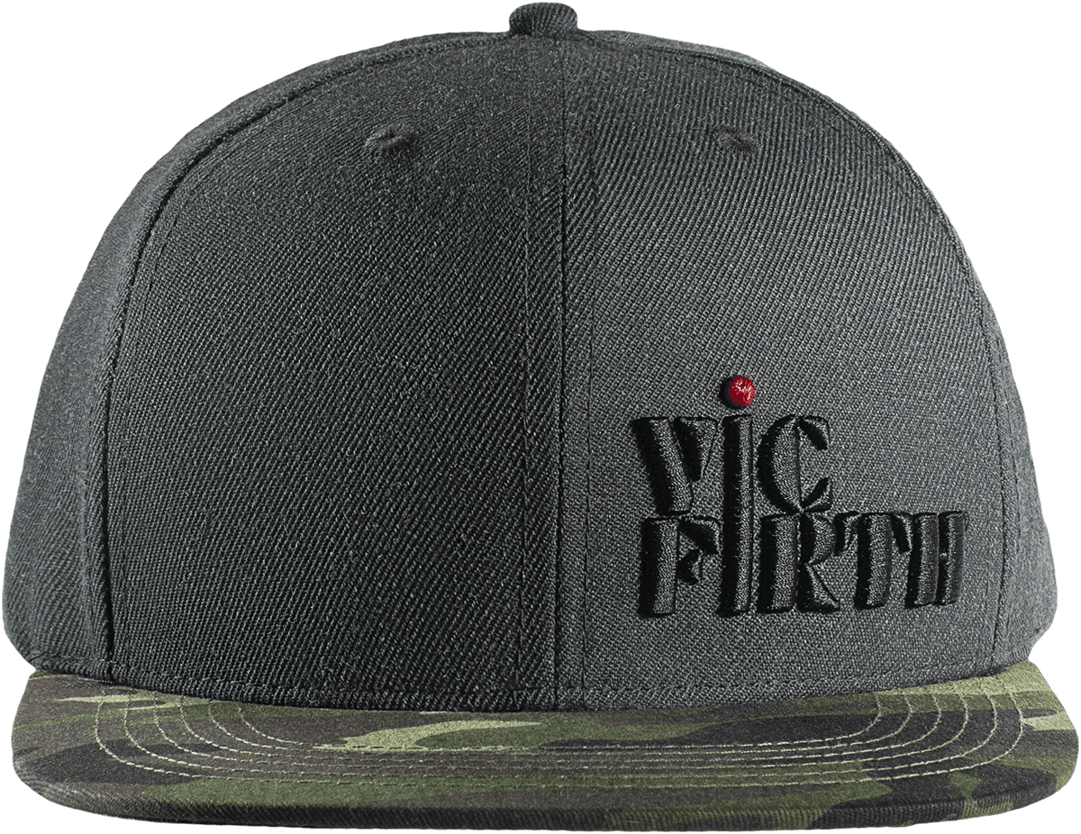 Gray Camo 6 Panel Snapback Hat