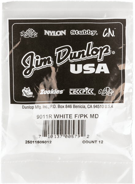 Dunlop 12 x Doigts Medium Blancs