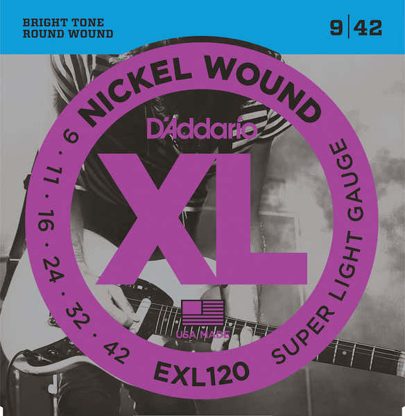 D'ADDARIO EXL120 Nickel Wound Super Light 9-42