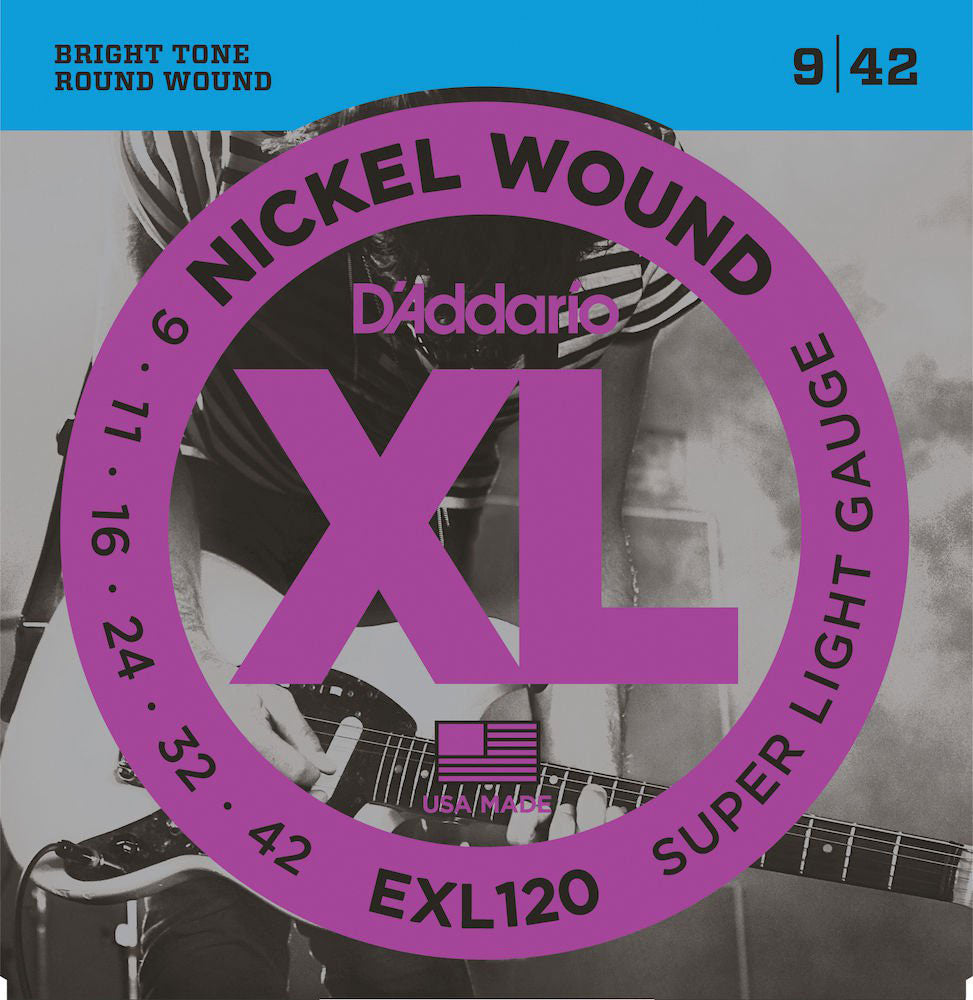 D'ADDARIO EXL120 Nickel Wound Super Light 9-42