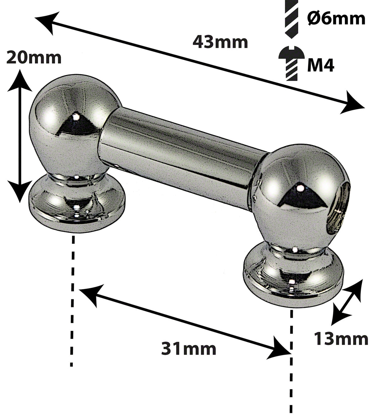 TL1D31 - Coquille Tube - 31mm - Double Tirant (X1)