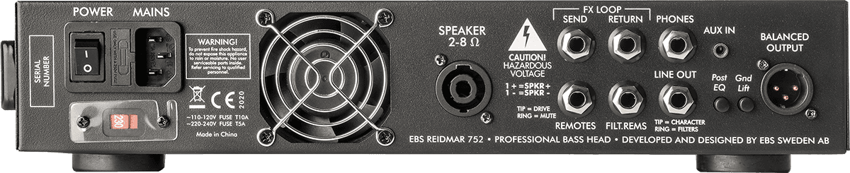 Tete D'ampli Basse Reidmar 752 (750 W Sous 2 Ohms)