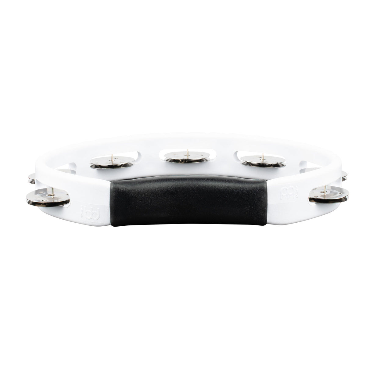 HTWH - Tambourin Abs Demi Lune 1 Rangée de Cymbalette Blanc