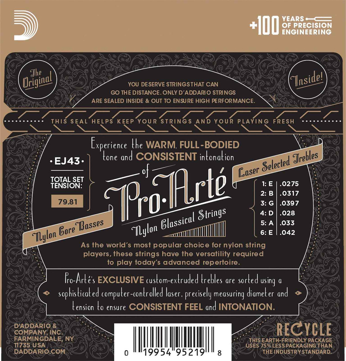 EJ43 Pro-Arte Nylon Tirant Faible