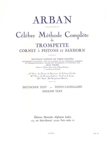 Arban JEAN-baptiste - Celebre Methode Complete Pour Trompette Volume 1