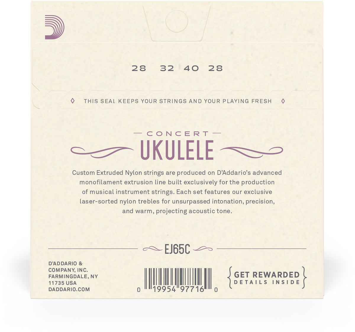 EJ65c Cordes pour Ukulélé Concert