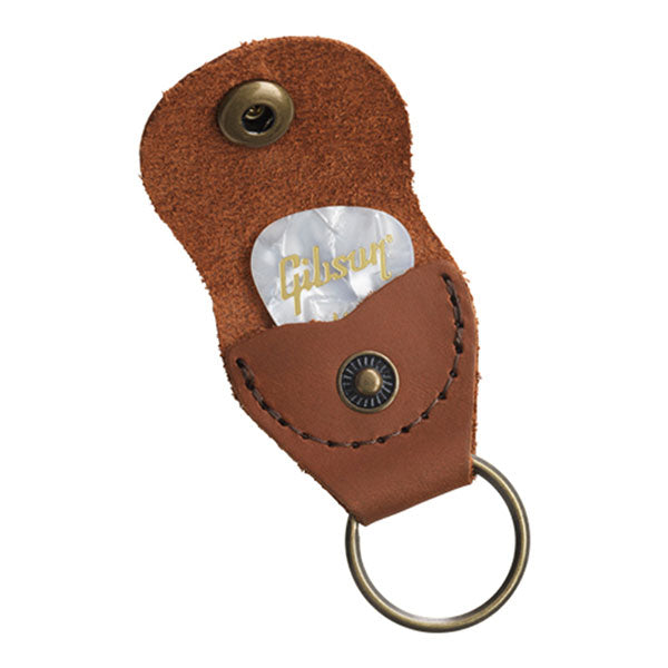 Premium Leather Pickholder Keychain (Brown) Keychain