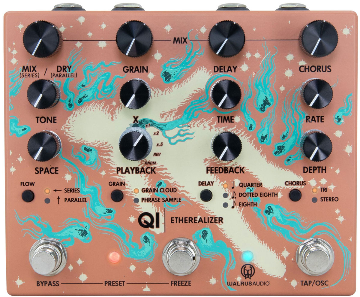 Walrus Audio Qi Etherealizer Terracotta - Reverb Delay Chorus Granular Effect