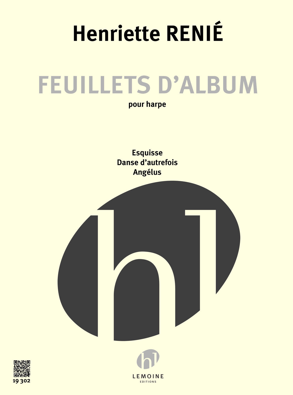 Lemoine Renie Henriette - Feuillets D'album - Harpe