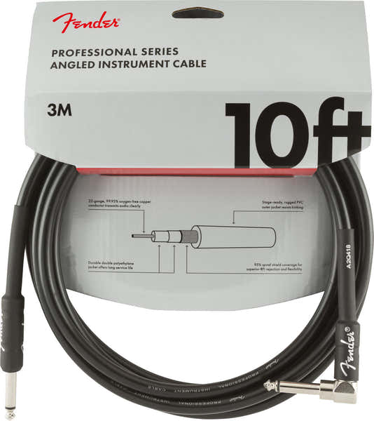 Fender 3m Professional Instrument Cable Black