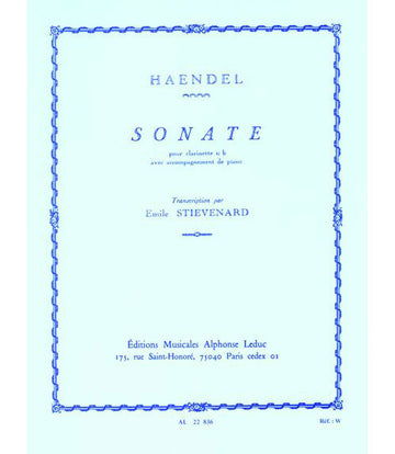 HANDEL G.F. - SONATE OP.8 N°1 - CLARINETTE & PIANO
