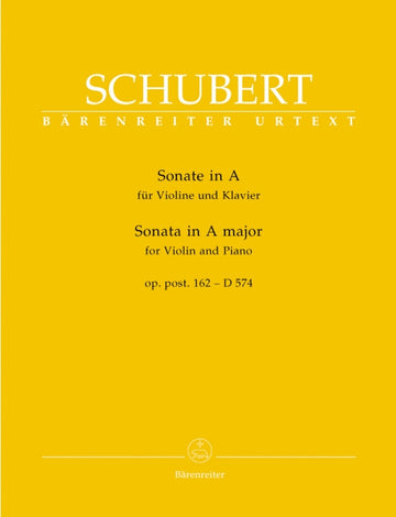 Schubert Franz - Sonata For Violin & Piano A Major Op. Post. 162 D 574