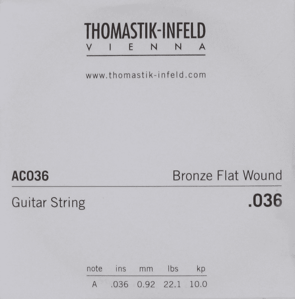 Thomastik AC036 Plectrum Bronze Flat Wound 036