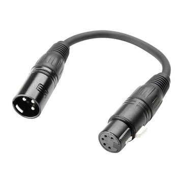 Adaptateur DMX XLR 5-poles F vers XLR 3-poles M 0.2 M