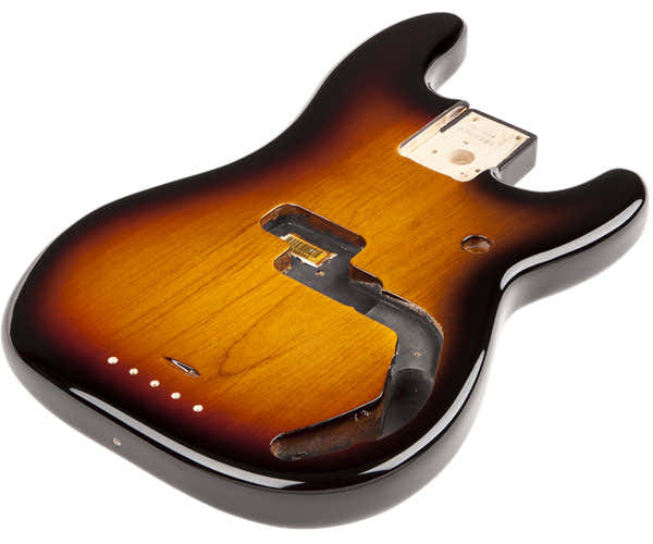STANDARD PRECISION BASS ALDER BODY, BROWN SUNBURST