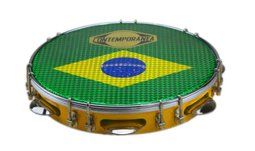 C-PL10-01y Pandeiro 10" Drapeau Brésil - Yellow