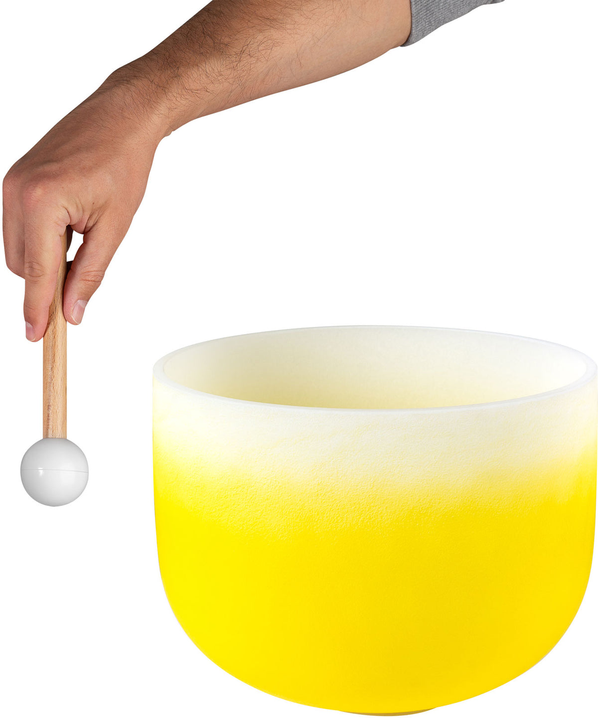 Crystal Singing Bowl Chakra 12" - Yellow Solar Plexus E (432 Hz)