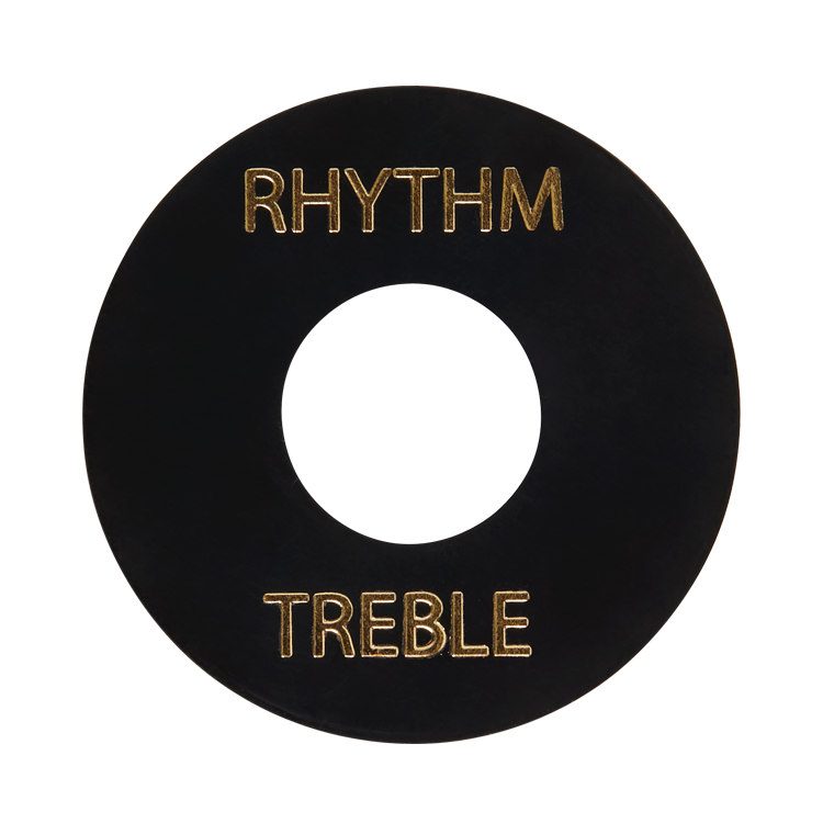 Toggle Switch Washer Black Gold Imprint