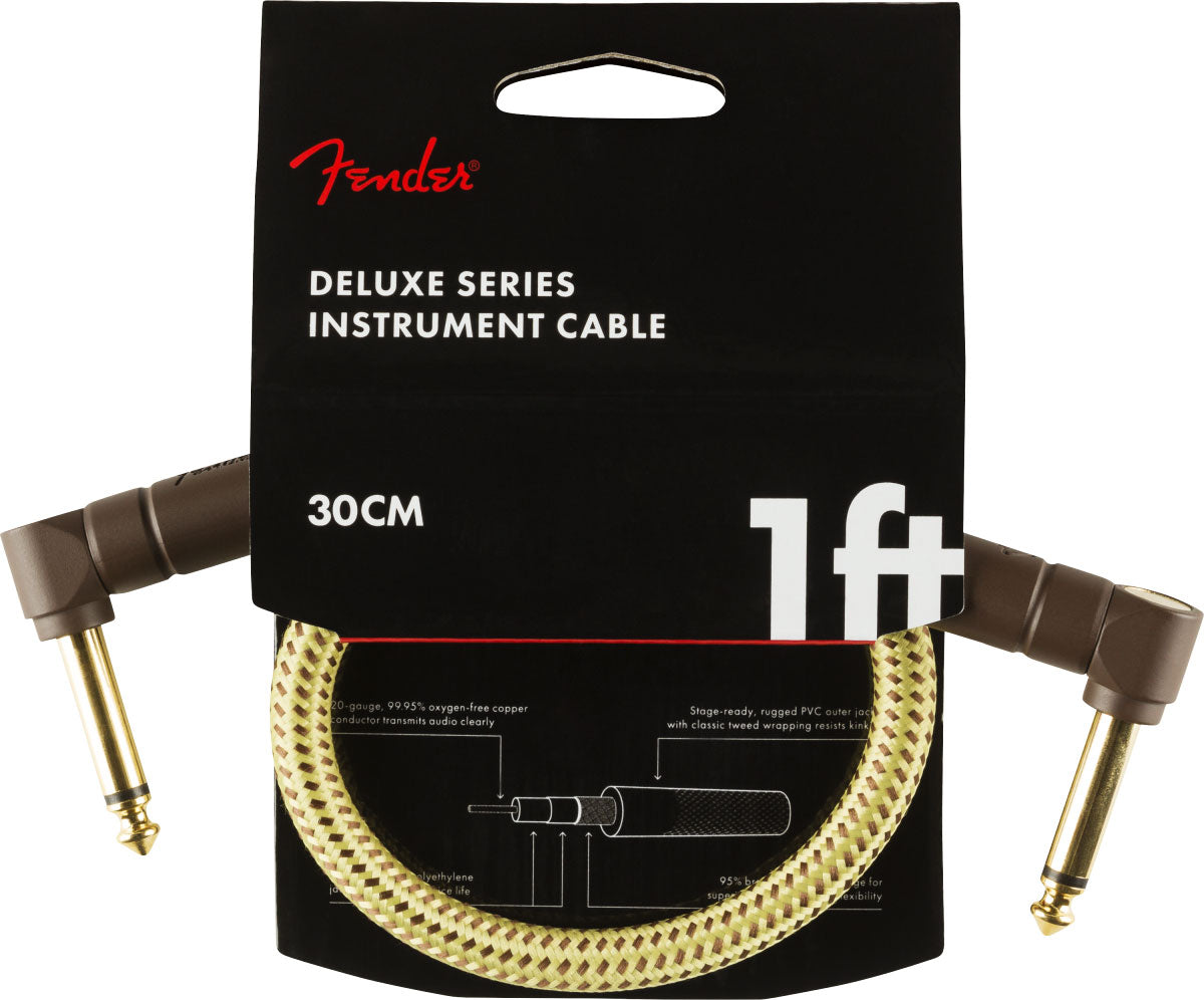 Fender 30cm Deluxe Instrument Cable Tweed